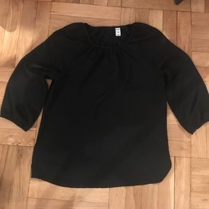🌴3/$20 Old Navy Black 3/4 Sleeve Top- Size S- NWT